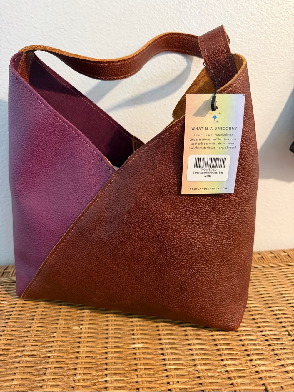 Two-Tone Portland Leather Large Naomi Bag — Unicorn Color! NWT - Picture 2 of 3